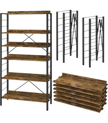 Amazon｜オープンシェルフ おしゃれ ラック 本棚 収納ラック (4段 / 幅